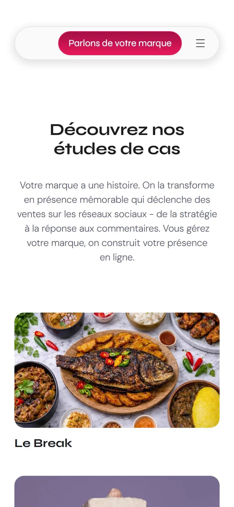 Études de cas du site Polaris, version mobile